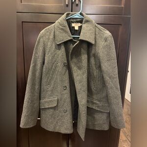 J. Crew Charcoal Wool Blend Coat